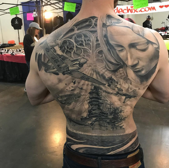Back mural by Greg Sumii