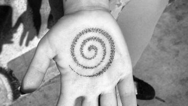 Palm of hand tattoos