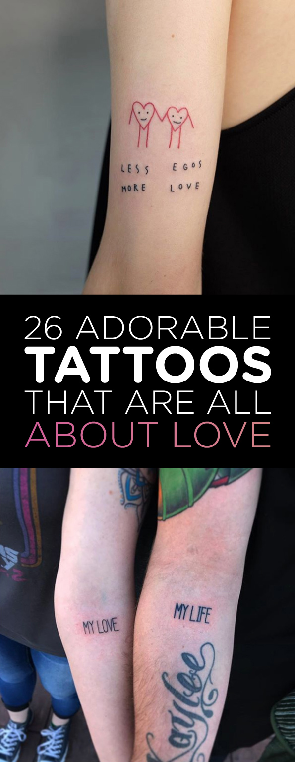 26 Adorable Tattoos That Are All About Love 