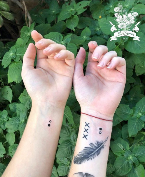 Matching sister tattoos via Shelby Downey