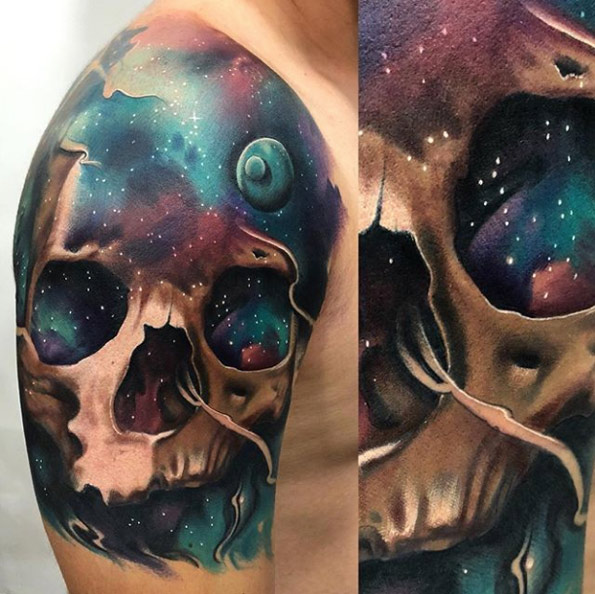 Cosmic skull by Santiago Buritica