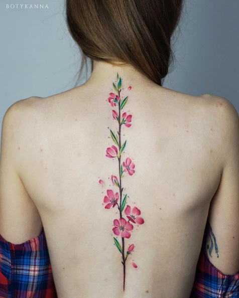 Floral back piece by Anna Botyk