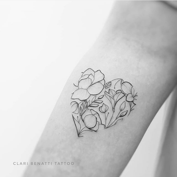 Floral heart by Clari Benatti