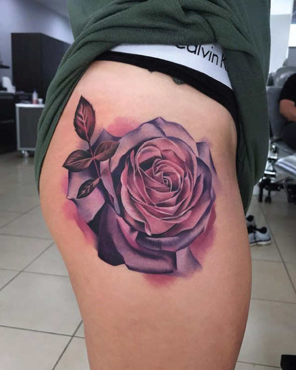 Pink rose by Freddie Albrighton