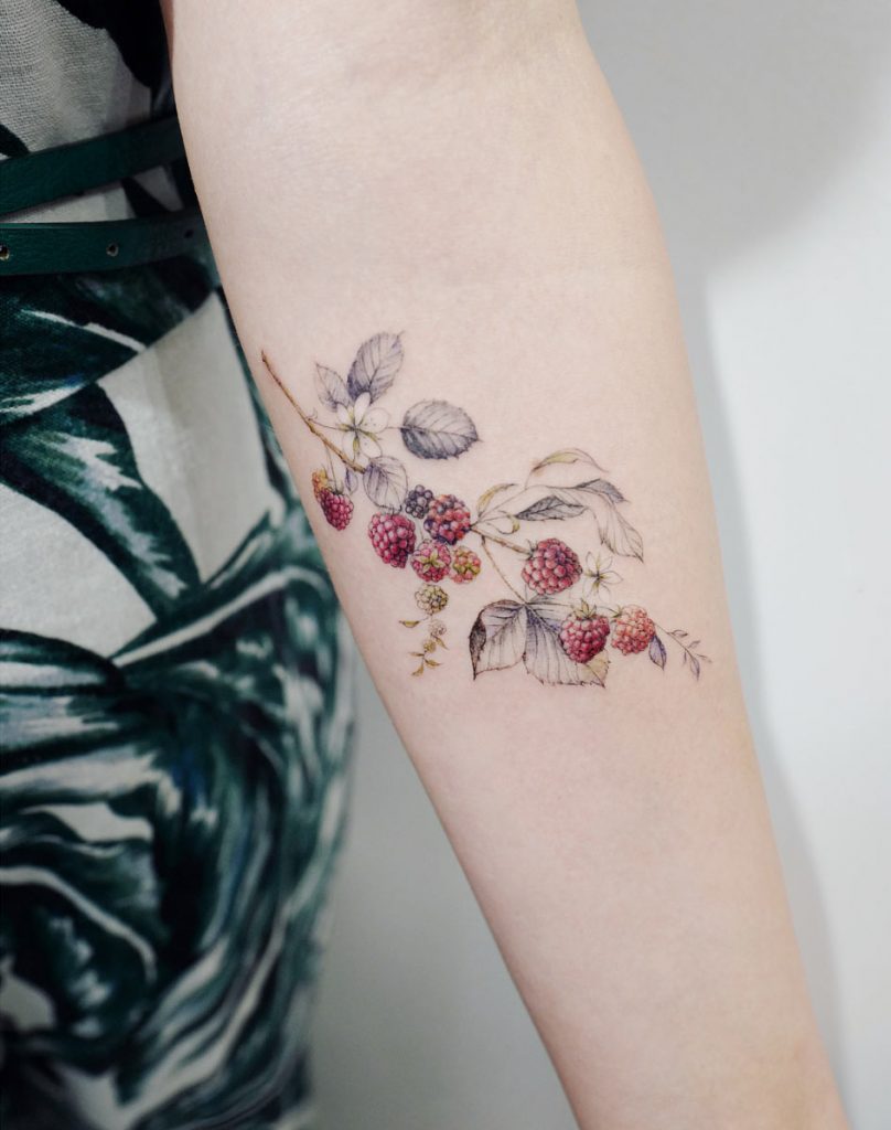Raspberry tattoo by Banul