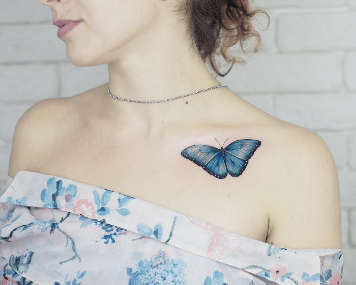 Blue butterfly by Anna Botyk
