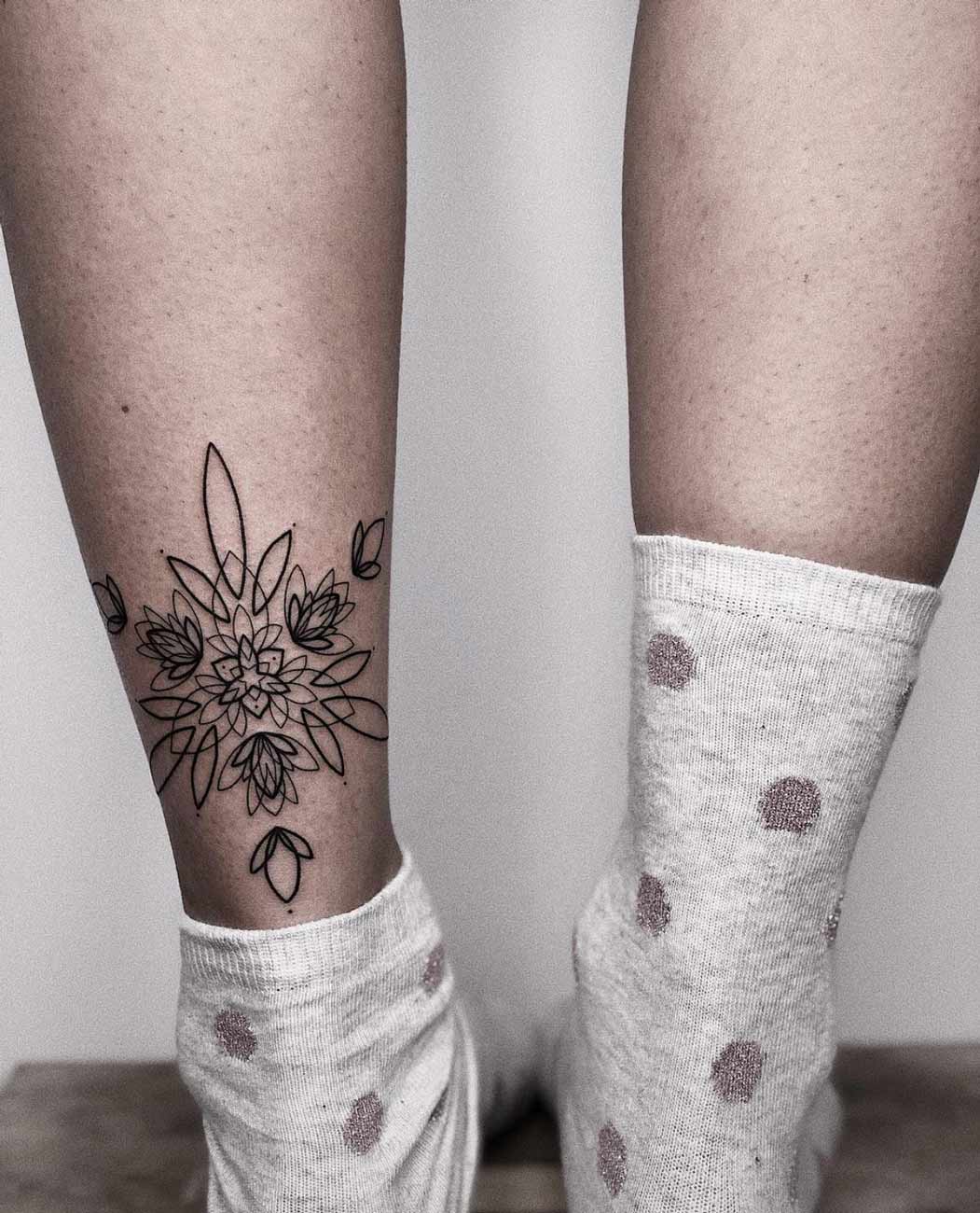 A cool ankle tat by Victoria